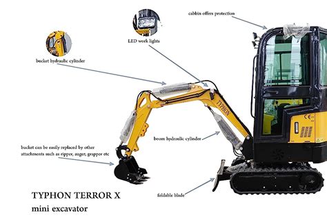 replacement parts for typhon terror x mini excavator|typhon trench digger parts.